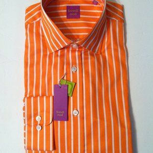 FERRELL REED MENS NEW ORANGE 100%COTTON DRESS SHIRT SIZE: 16
